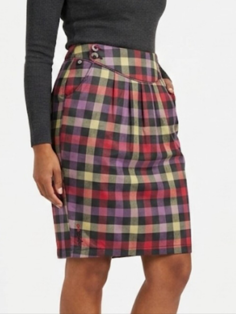 Gsus Sindustries Plaid Tulip Skirt Small NWT